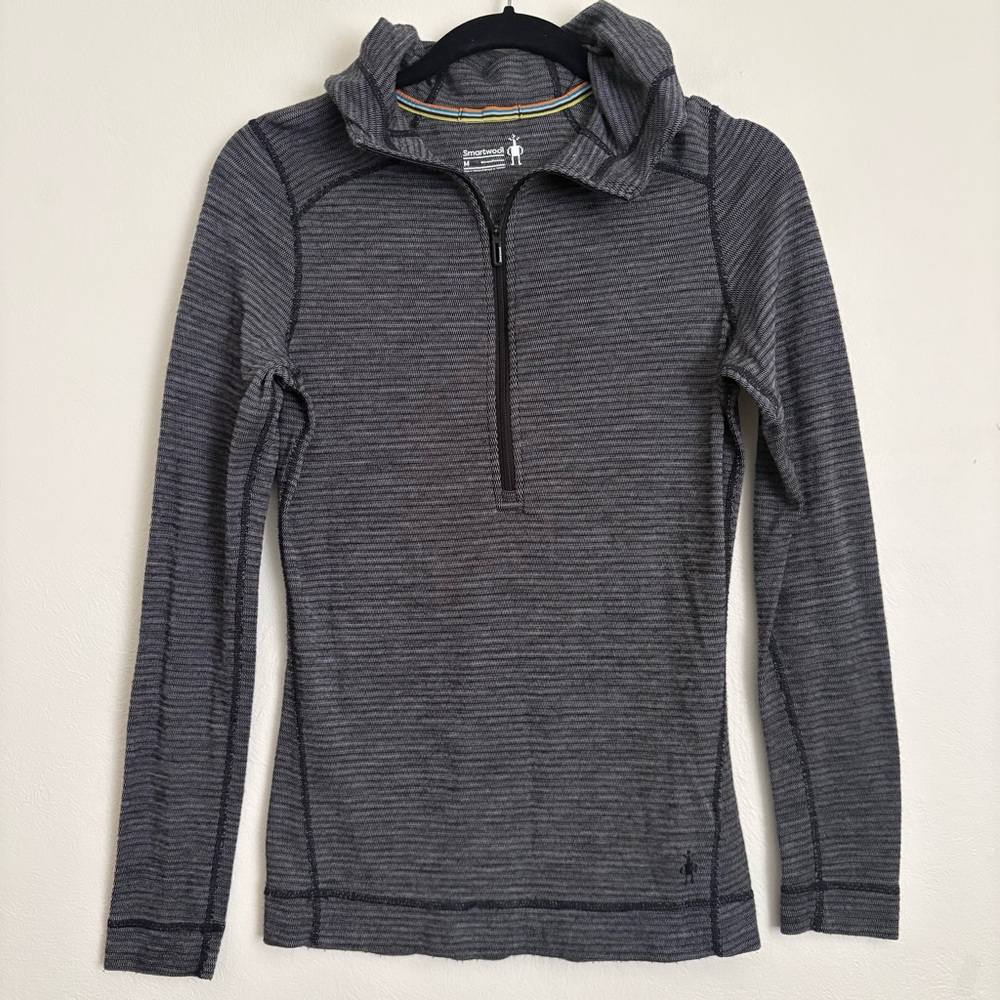 Smartwool 100% Merino Wool Hoodie Sweater Pullover Skiwear Gorpcore 1/2 Zip Sz M